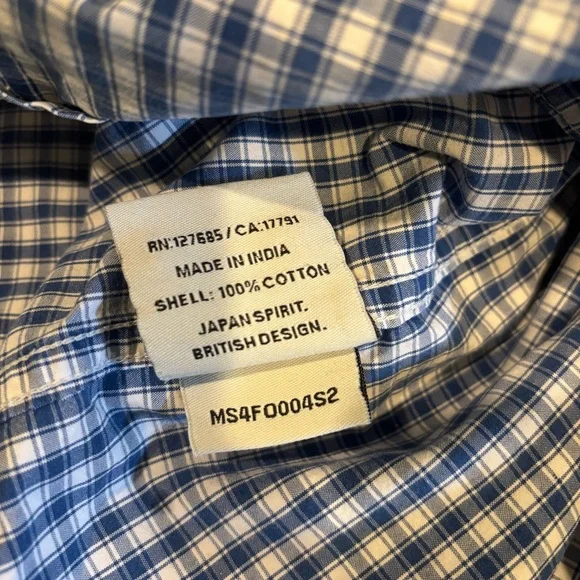 Superdry Blue and White Gingham London Button Down Shirt - Picture 8 of 12